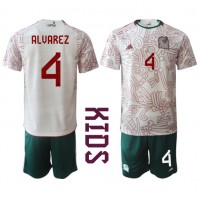 Koszulka piłkarska Meksyk Edson Alvarez #4 Strój wyjazdowy dla dzieci MŚ 2022 tanio Krótki Rękaw (+ Krótkie spodenki)